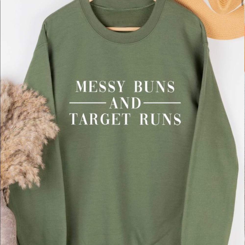 NEW Messy Bun Graphic Sweatshirt S-5X Funny - Picture 2 of 4